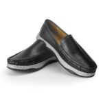 Crocodile Dice Leather Black Casual Shoes - HM28 - Image 3